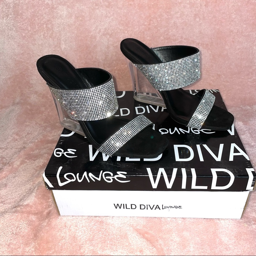 Wild Diva Rhinestone Mules